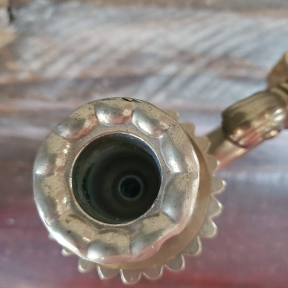 Vintage Mod Dep Brass Wall Sconce Candle Holder - Picture 6 of 15